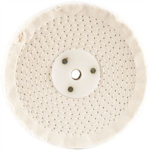 White Buff/mop 150mm X 3 Section X 30 Mm Thick 1/2 ' Hole