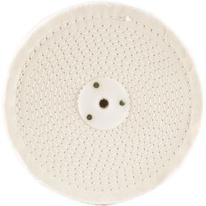 White Buff/mop 200mm X 3 Section X 30 Mm Thick 1/2' Hole