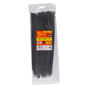 Nylon Cable Ties 4.8mm X 300mm Black 100pc