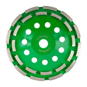 Dia. Cup Wheel 180mm X 22.23mm Dbl Row Cold Pressed Contractor