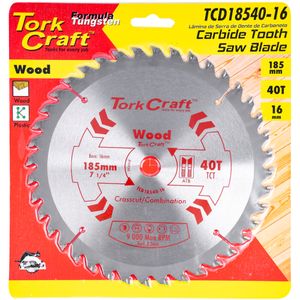 Blade Tct 185 X 40t 16mm General Purpose Combination