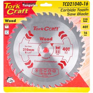 Blade Tct 210 X 40t 16mm General Purpose Combination