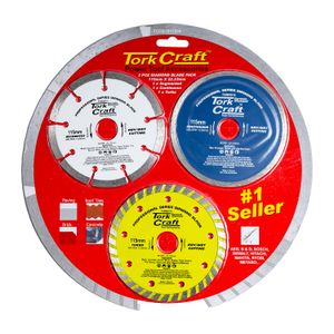 Diamond Blade 3pce Set 115 Con Seg Turbo Colour Pack