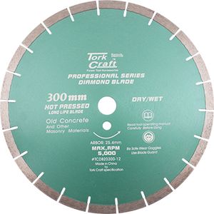 Diamond Blade 300 X 25.4mm Old Concrete Hot Pressed Segmented