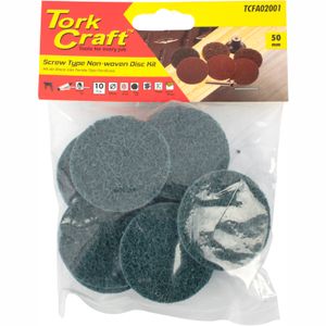 Non Woven Disc Screw Type 50mm 10pc Blue Fine For Surface Cond. Kit