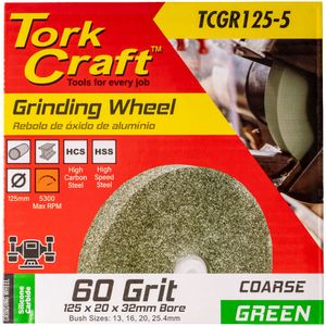 Grinding Wheel 125 X 20 X 32mm Bore Fine 60g Green