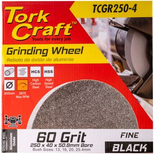 Grinding Wheel 250 X 40 X 50.8mm Bore Fine 60g Black