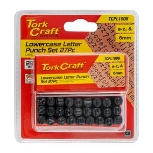 Letter Punch Set 6mm (a-z) Capital Black Finish