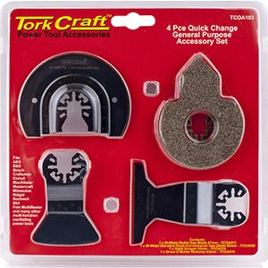 Quick Change Oscillating General Purpose Accessory Kit 4pc