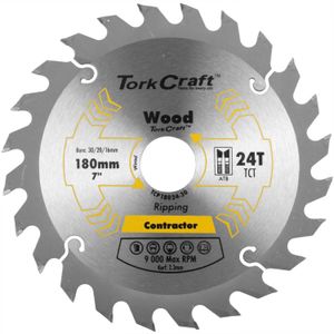 Blade Contractor 180 X 24t 30/20/16 Circular Saw Tct