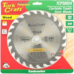 Blade Contractor 200 X 24t 30/1/20/16 Circular Saw Tct