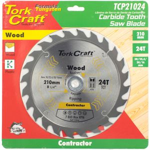 Blade Contractor 210 X 24t 30/1/20/16 Circular Saw Tct