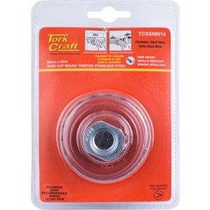 Wire Cup Brush 80 X M14 Knotted Stainless Steel Tcw