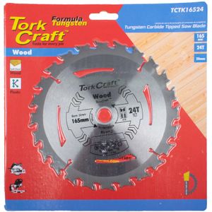 Tct Saw Blade 165mm X 1.6mm X 20mm X 24t Wood Thin Kerf