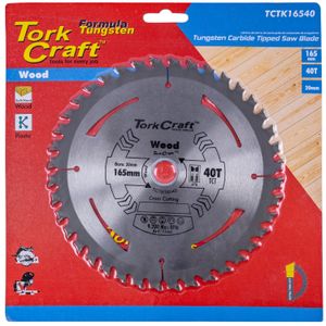 Tct Saw Blade 165mm X 1.6mm X 20mm X 40t Wood Thin Kerf