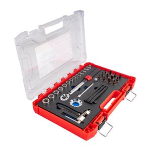 34pcs Bike Repair Torque 5-25nm Wrench Set 1/4' Socket Kit Bycicle