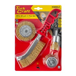 Wire Brush Set 4pce With Hand Brush
