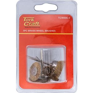 Wire Brushes Mini 5pc Brass 3.2mm Shaft Assorted Shapes