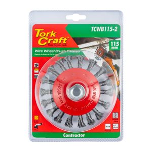 Wire Cup Brush Twisted Bevel Plain 115mmxm14 Blister