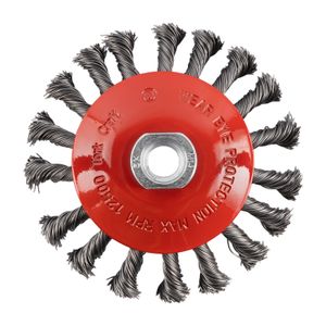 Wire Cup Brush Twisted Bevel Plain 115mmxm14 Bulk