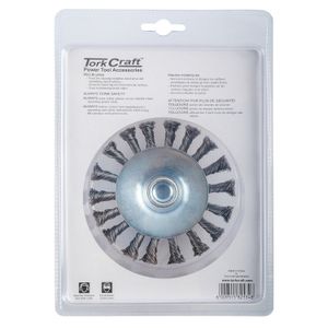 Wire Cup Brush Twisted Bevel Plain 115mmxm14 Blister