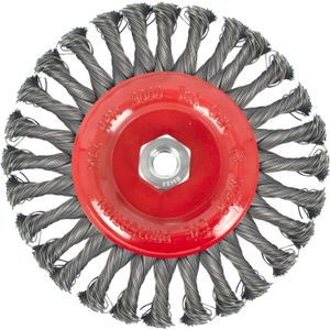 Wire Wheel Brush Single Section Twisted Plain 175mmxm14 Blister