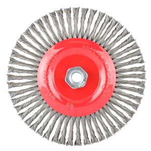 Wire Wheel Brush Single Section Twisted Stinger 175mmxm14 Blister