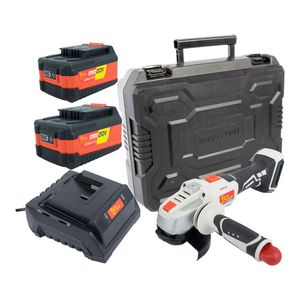 Angle Grinder 20v 115mm C/w Std. Charg. & 2 X 4.0ah Batteries