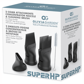 Olivia Garden SuperHP Comb Attachments & Cleaning Brush