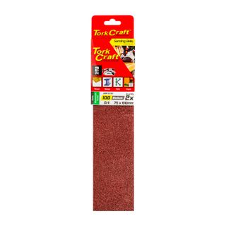 Sanding Belt 75 X 610mm 100grit 2/pack