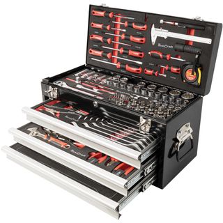 TORK CRAFT 154-Piece 3-Drawer Track Box Tool Set 535 x 255 x 315mm TCTB154